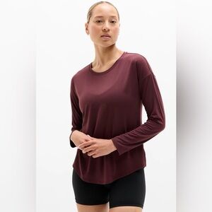 Athleta Long Sleeve Maroon Top
